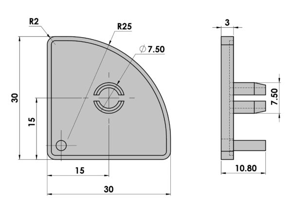 Cover Cap 30x30R (Black) - Image 2