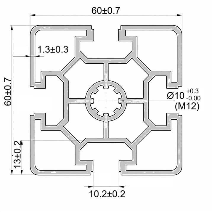 Profile 60 x 60 - 4 Slot - Image 2