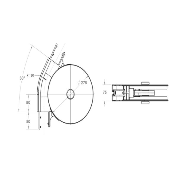 Bend 30 Deg , 85mm Conveyor section - Image 2
