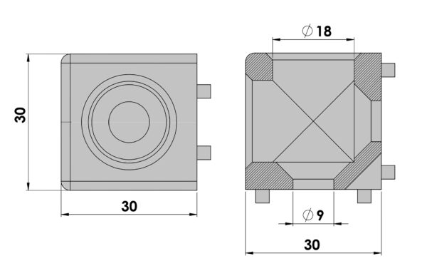 Cubic Connector 30x30-3D - Image 2