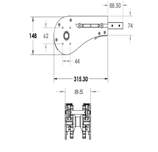 Idler Unit 85mm Section - Image 2