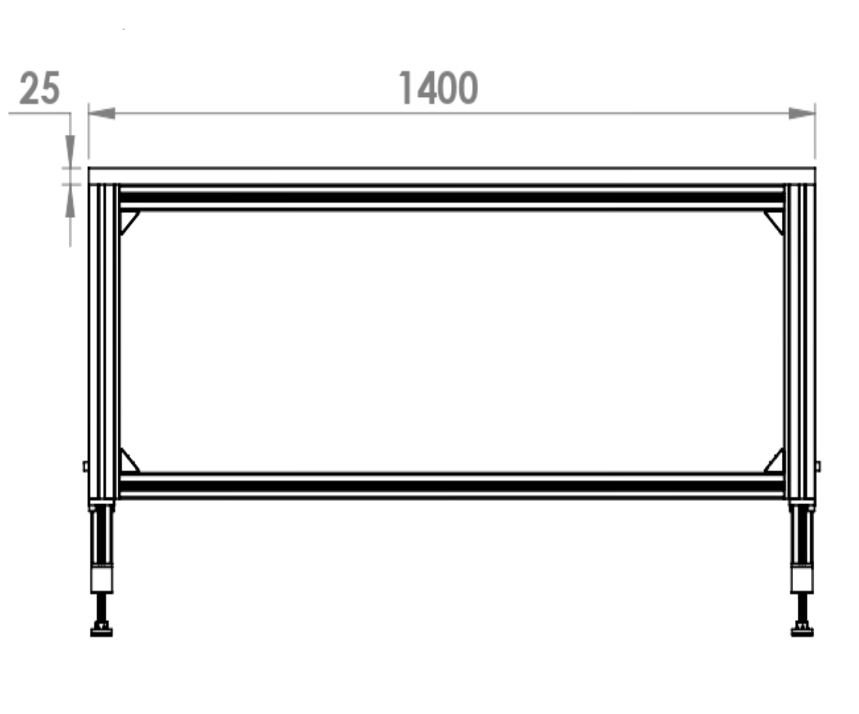 Adjustable Work Table - Particle Board 25mm - Image 3