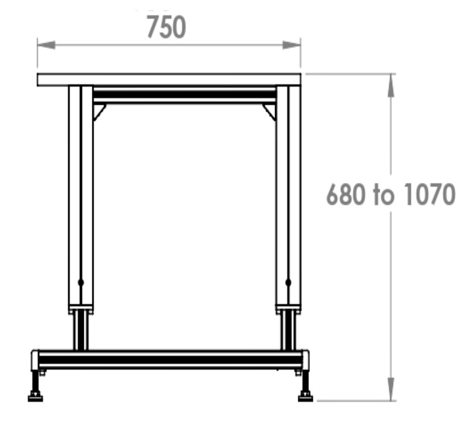 Adjustable Work Table - Particle Board 25mm - Image 2