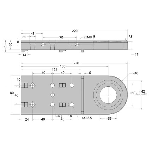 Endless Belt Conveyor Bracket 40x80 - Image 2