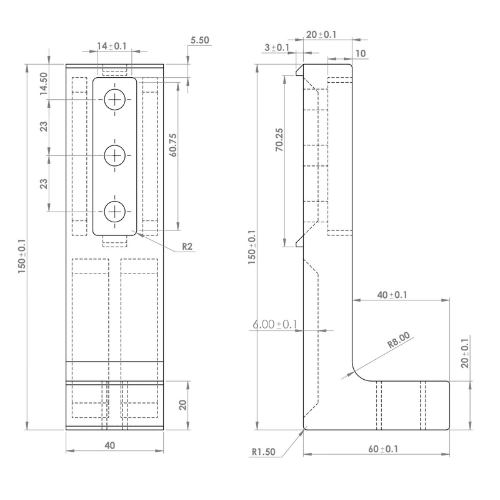 Floor Bracket 40x40 - Image 2